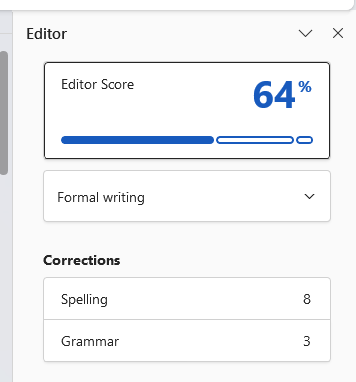 Editor pane in Word